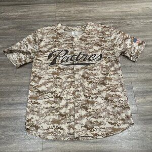 San Diego Padres Jersey Mens Extra Large Brown MLB Baseball Matt Kemp Digi Camo